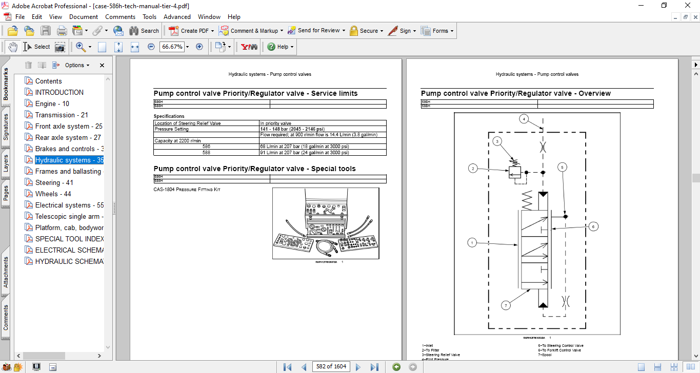 Case 586H , Case 588H Rough Terrain Forklift Service Repair Manual - Image 3