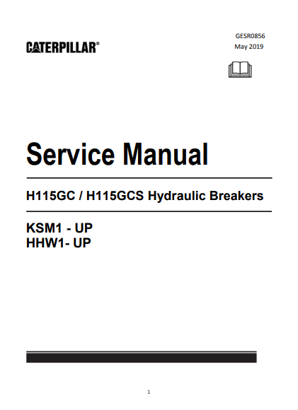 Caterpillar H115GC , Caterpillar H115GCS Hydraulic Breakers Service Repair Manual - Image 2