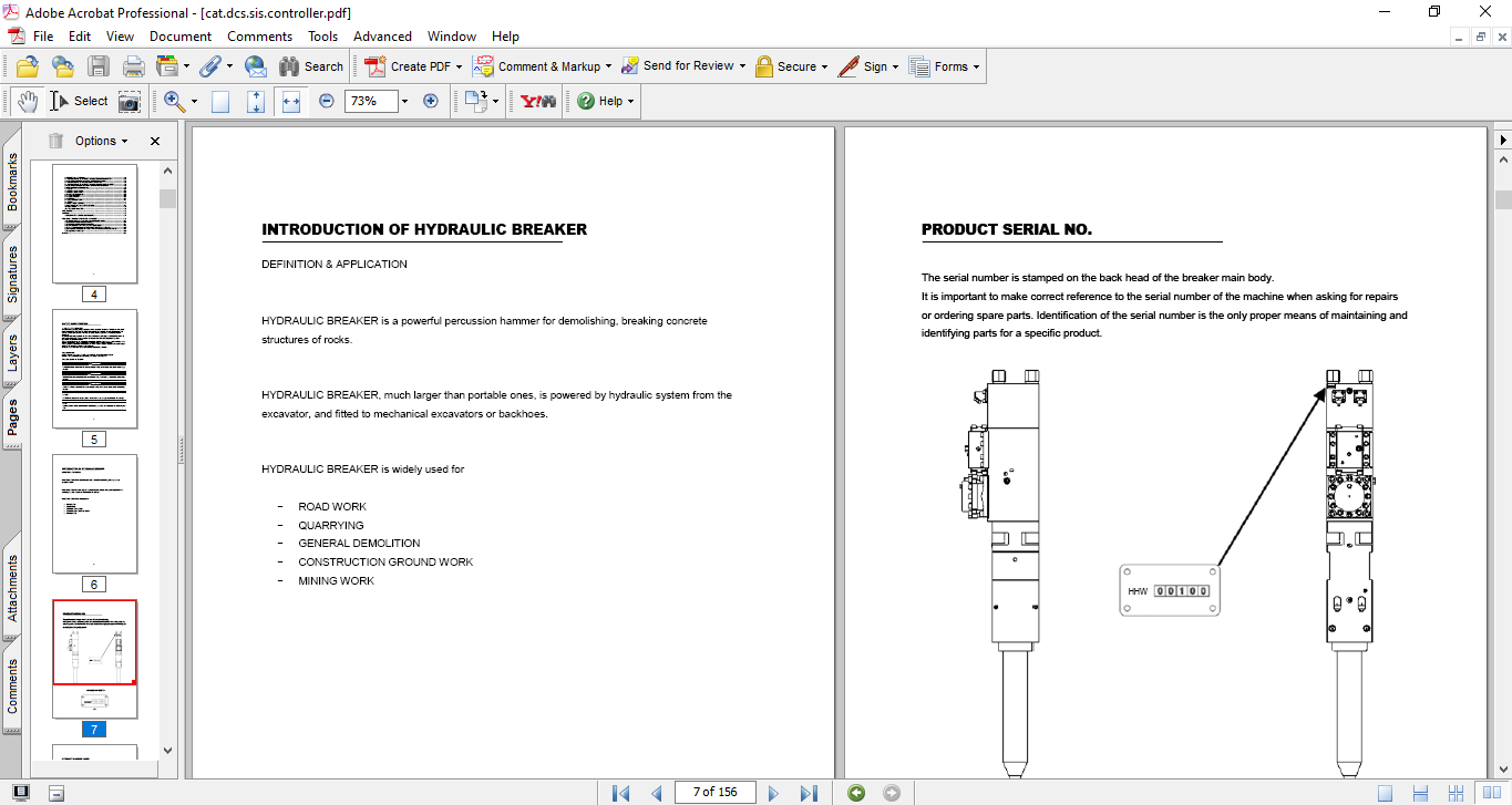 Caterpillar H115GC , Caterpillar H115GCS Hydraulic Breakers Service Repair Manual - Image 4