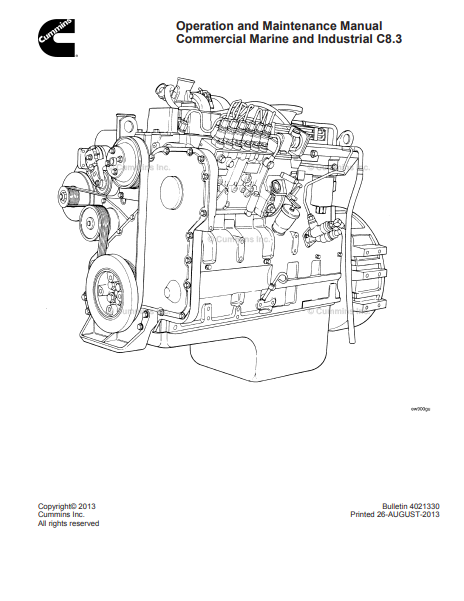 Cummins Commercial Marine and Industrial C8.3 Operation and Maintenance Manual - Image 3