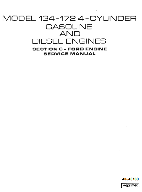 Ford 134 & Ford 174 Gasoline & Diesel Engine Service Repair Manual - Image 2