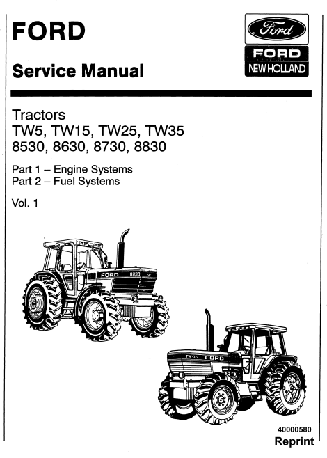 Ford TW5, Ford TW15, Ford TW25, Ford TW35 Tractors Service Repair Manual - Image 2