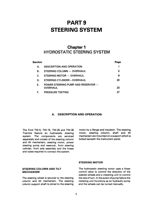 Ford TW5, Ford TW15, Ford TW25, Ford TW35 Tractors Service Repair Manual - Image 3