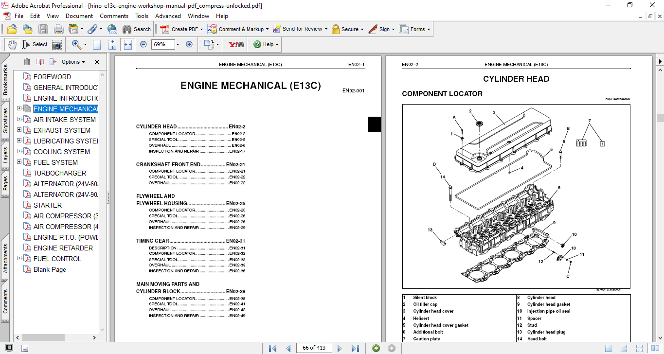 Hino E13C Engine Workshop Repair Manual - Image 5
