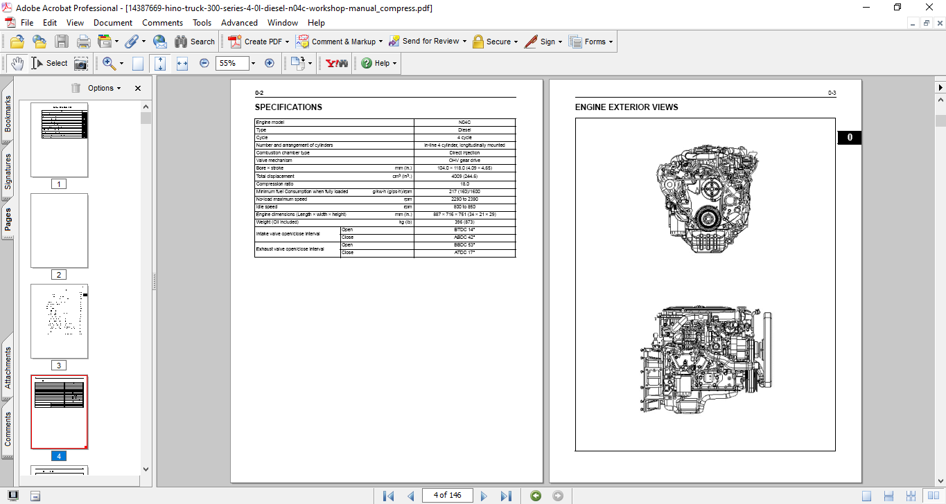 Hino Truck 300 Series - Engine N04C Workshop Repair Manual - Image 2