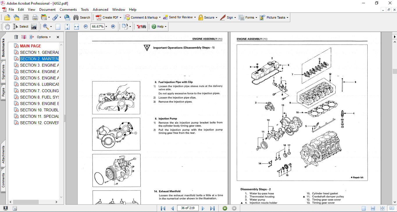 Isuzu 4JG2 Engine Service Repair Manual (Related with hyundai Machines) - Image 3