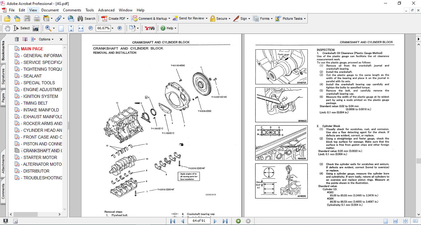 Mitsubishi 4G63-32HL, Mitsubishi 4G64-33HL Engines Service Repair Manual (Related with hyundai Machines) - Image 3