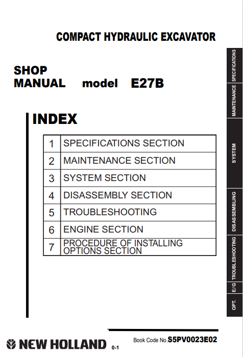 New Holland E27B Excavator Service Repair Manual - Image 3
