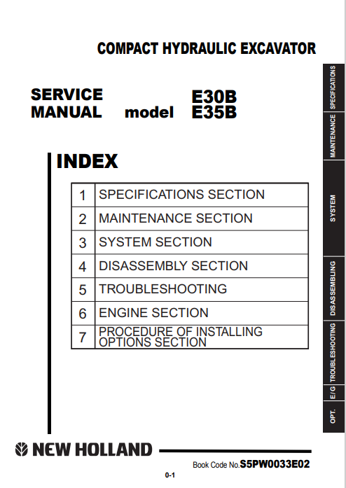 New Holland E30B , New Holland E35B Excavator Service Repair Manual - Image 3