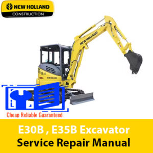 New Holland E30B and E35B Excavator Service Repair Manual cover for maintenance and repair guidance