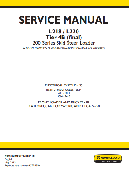 New Holland L218 , New Holland L220 Tier 4B (final) skid steer Service Repair Manual (Full set of collection) - Image 4