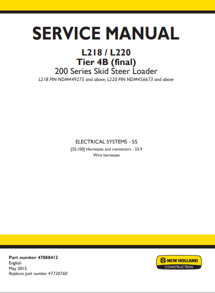 New Holland L218 , New Holland L220 Tier 4B (final) skid steer Service Repair Manual (Full set of collection) - Image 7