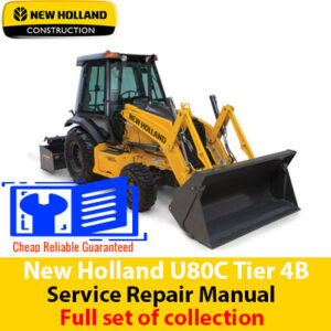 Complete set of New Holland U80C Tractor Service Repair Manuals, detailing essential maintenance and repair procedures