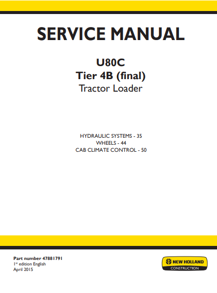 New Holland U80C Tractor Service Repair Manual (Full set of collection) - Image 4