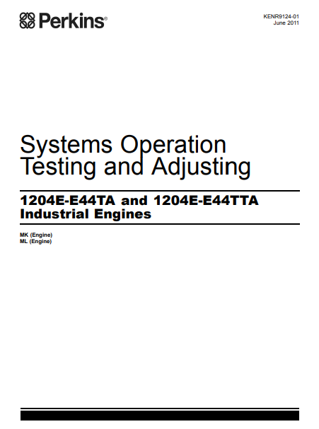 Perkins 1204E-E44TA , Perkins 1204E-E44TTA Systems Operation Testing & Adjusting Manual - Image 2