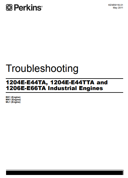 Perkins 1204E-E44TA, Perkins 1204E-E44TTA, Perkins 1206E-E66TA Industrial Engines Troubleshooting Manual - Image 2