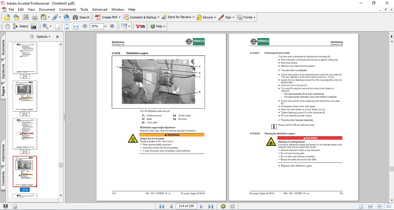 Vogele Super 1100-2, Vogele Super 1300-2 Operating Instructions Manual - Image 3
