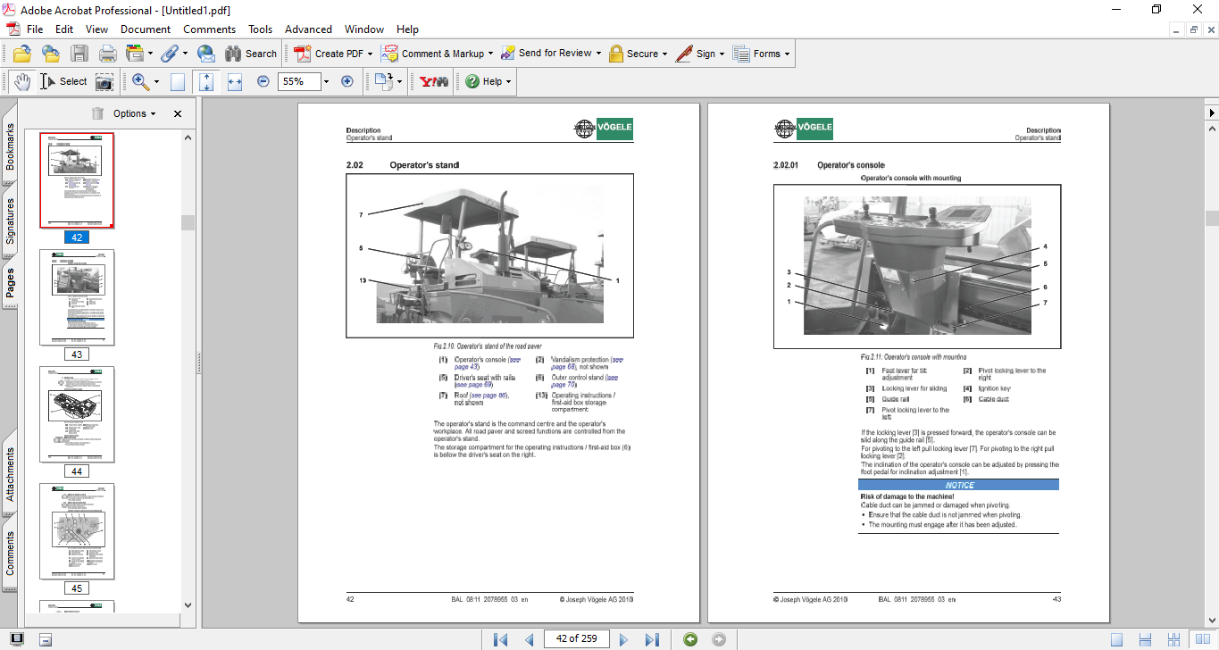 Vogele Super 1100-2, Vogele Super 1300-2 Operating Instructions Manual - Image 4