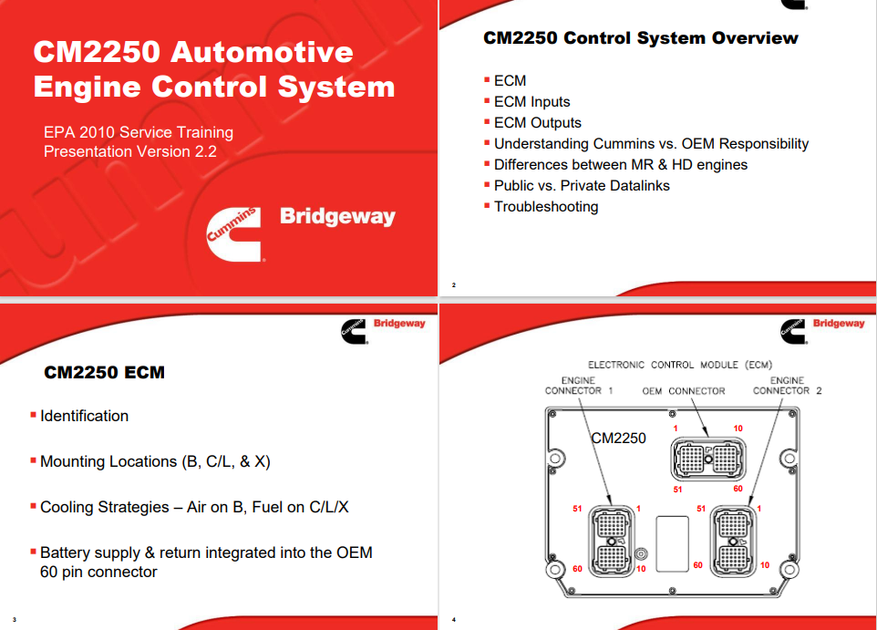Cummins CM2250 Automotive Engine Control System (EPA 2010 Service Training) - Image 3