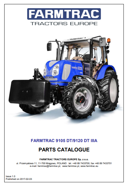 Farmtrac 9105 DT, Farmtrac 9120 DT IIIA Parts Catalogue - Image 2