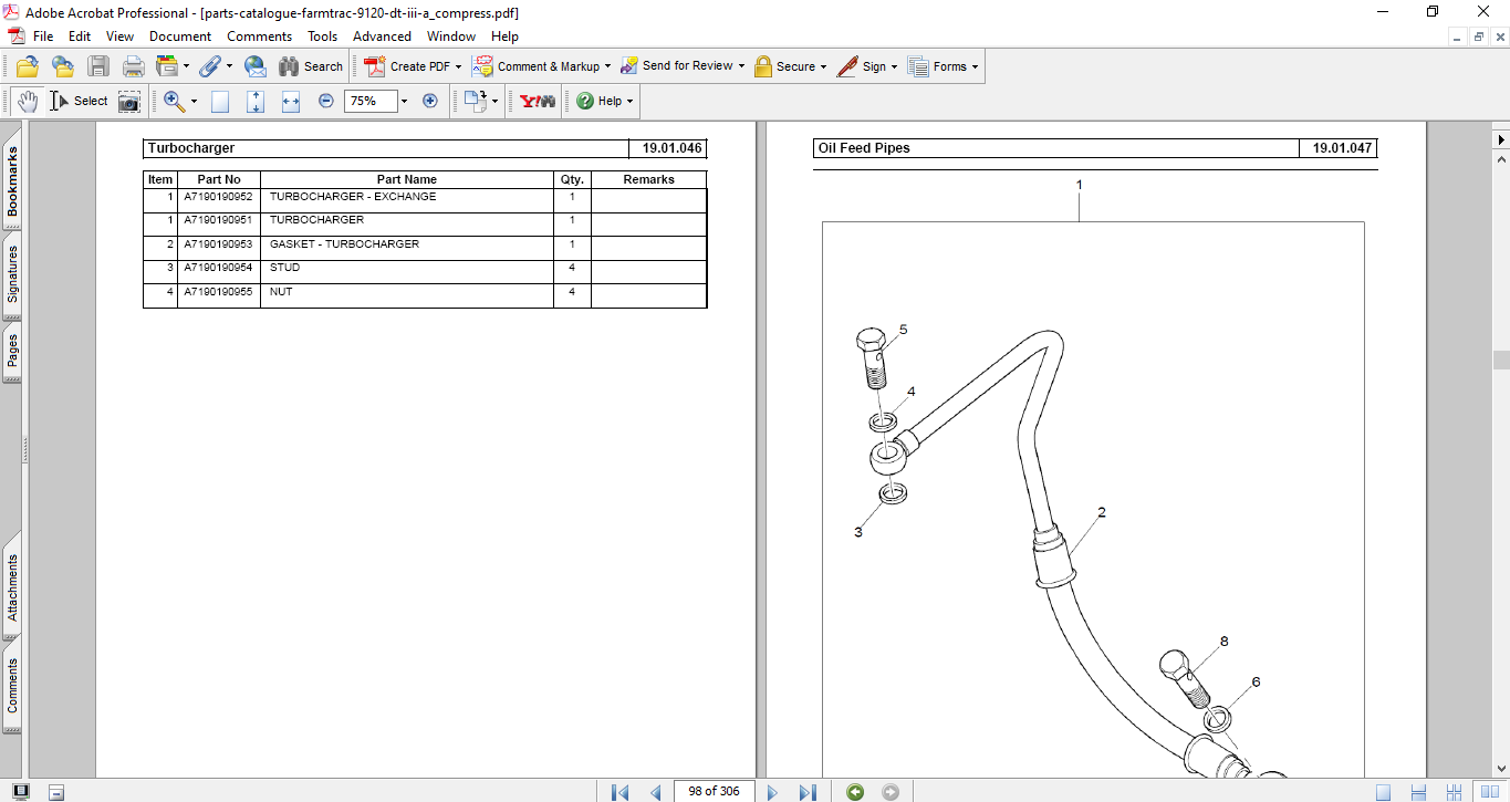Farmtrac 9105 DT, Farmtrac 9120 DT IIIA Parts Catalogue - Image 3