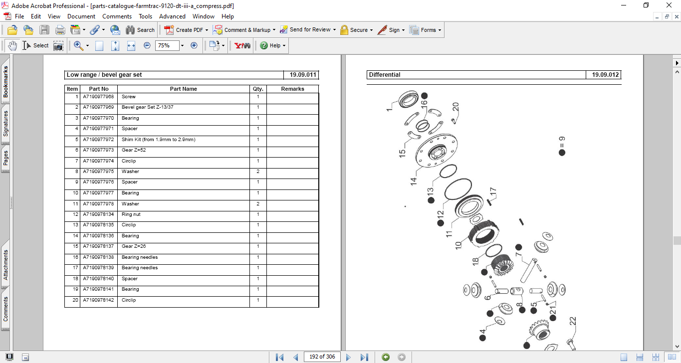Farmtrac 9105 DT, Farmtrac 9120 DT IIIA Parts Catalogue - Image 4