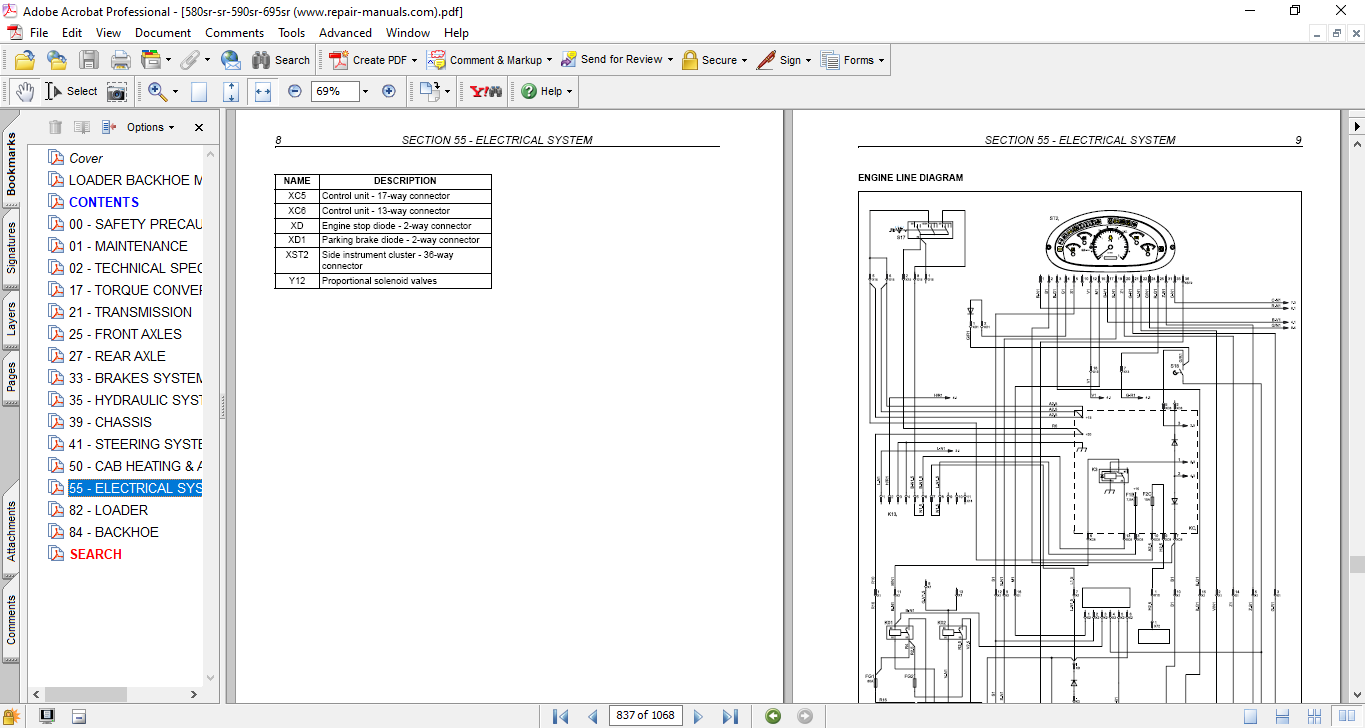 Case 580SR, Case 580SR plus, Case 590SR, Case 695SR Backhoe Loader Service Repair Manual - Image 4