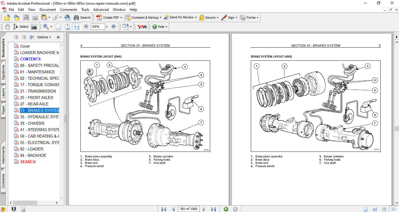 Case 580SR, Case 580SR plus, Case 590SR, Case 695SR Backhoe Loader Service Repair Manual - Image 6
