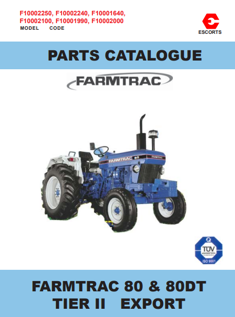 Farmtrac F80, Farmtrac 80DT Tractor Parts Catalogue - Image 2