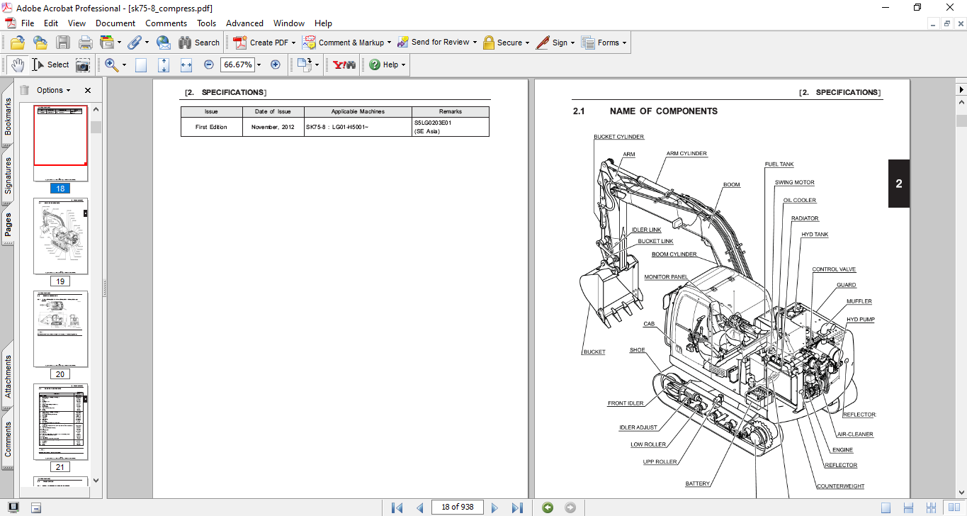 Kobelco SK75-8 Excavator Workshop Repair Manual - Image 3