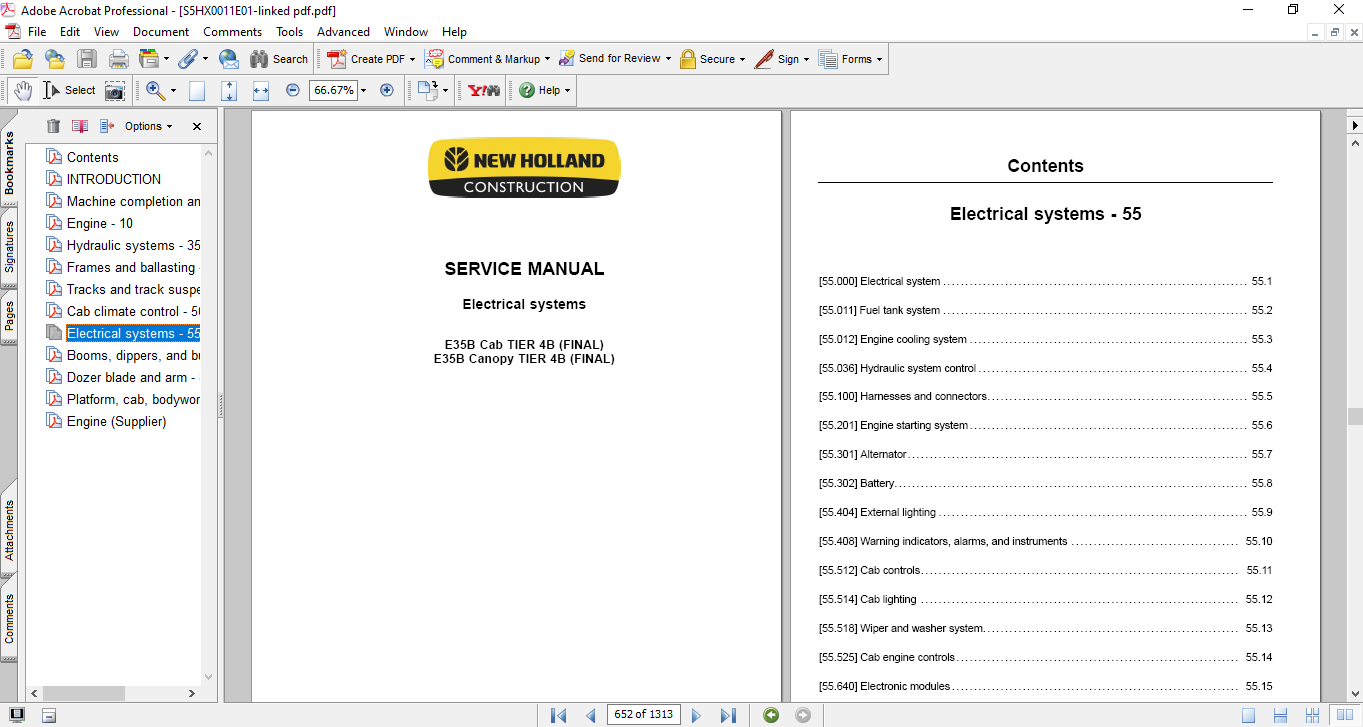 New Holland E35B Excavator Service Repair Manual - Image 3