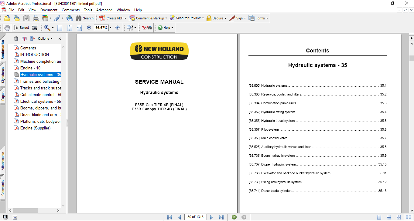 New Holland E35B Excavator Service Repair Manual - Image 4