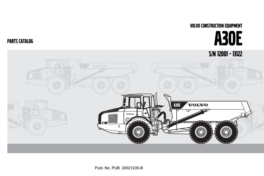 Volvo A30E Dump Truck Parts Catalog - Image 2