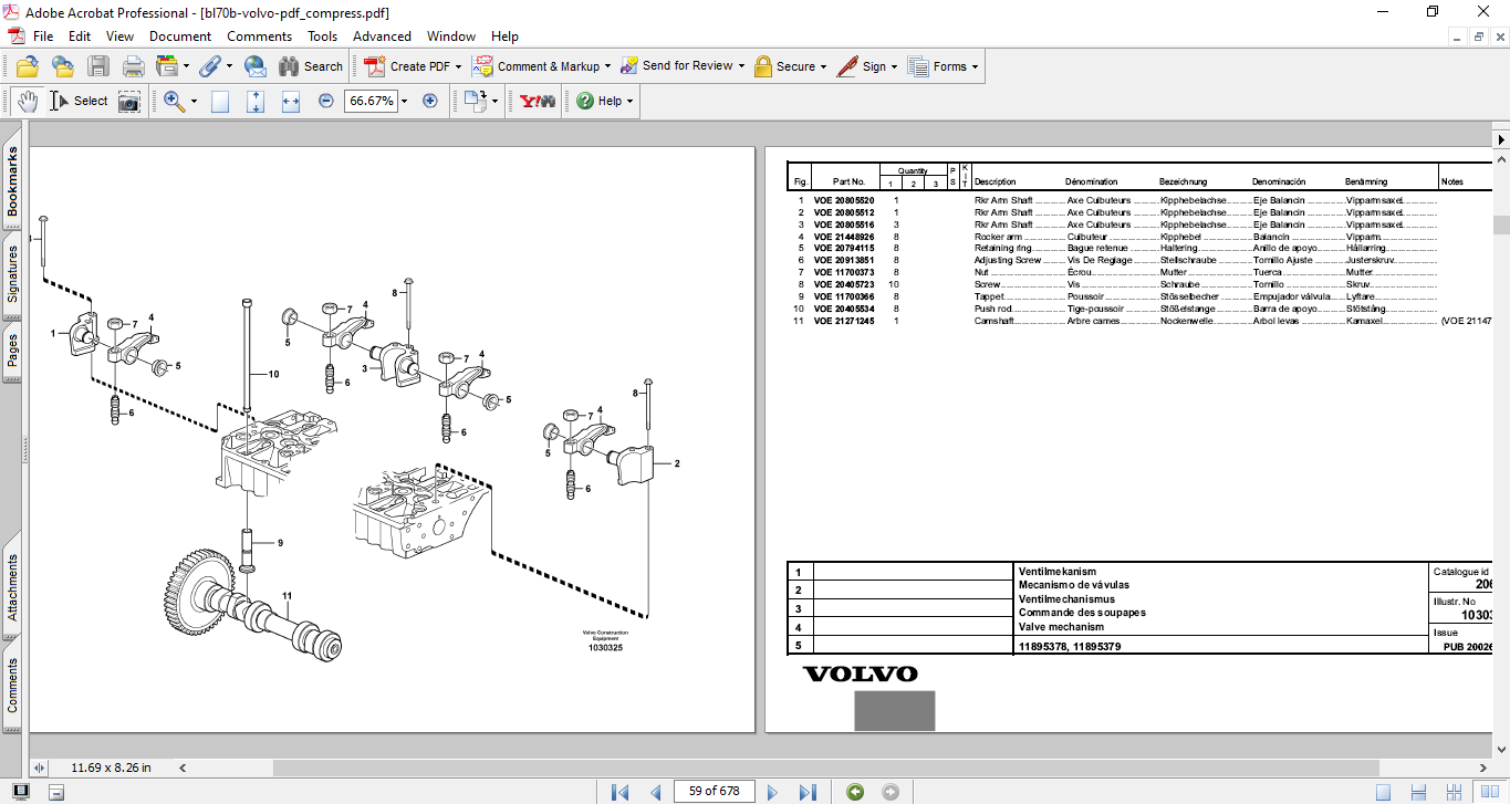 Volvo BL70B Backhoe Loader Parts Catalog - Image 4
