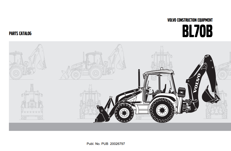 Volvo BL70B Backhoe Loader Parts Catalog - Image 2