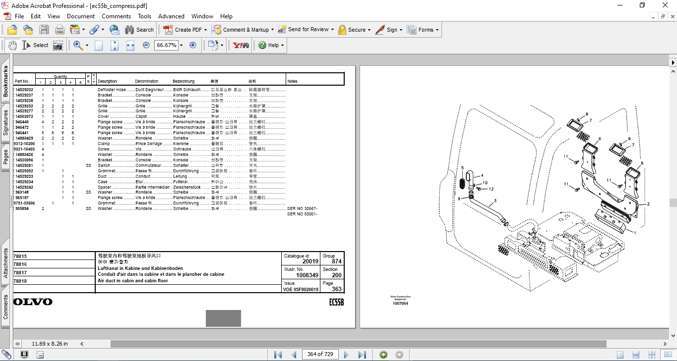 Volvo EC55B Excavator Parts Catalog - Image 5