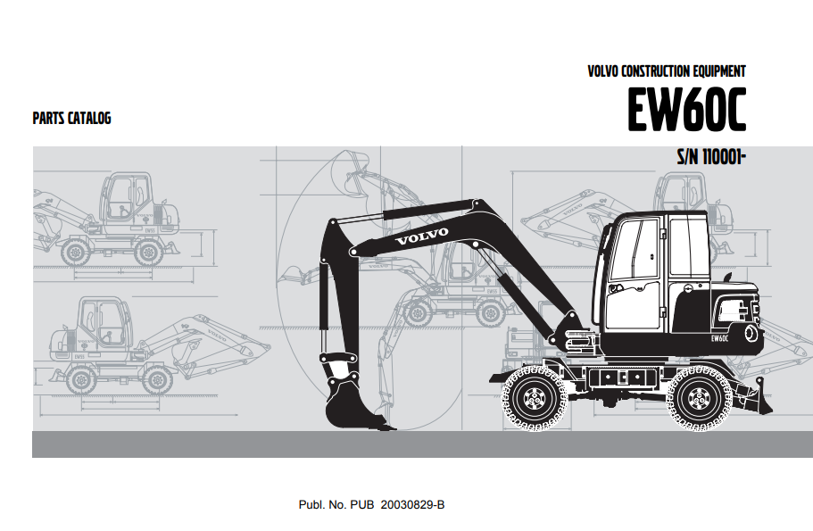 Volvo EW60C Wheel Excavator Parts Catalog - Image 2