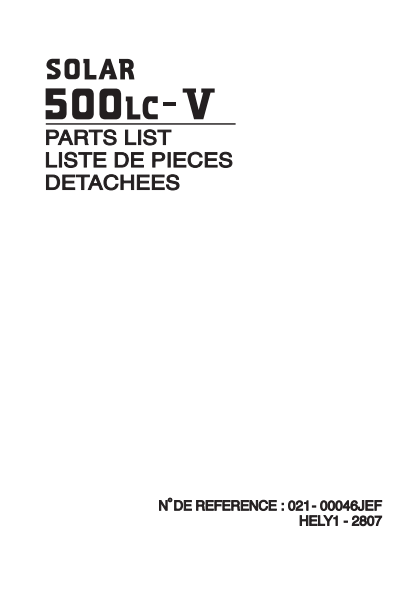 Doosan S500LC-V Excavator Parts Manual - Image 2