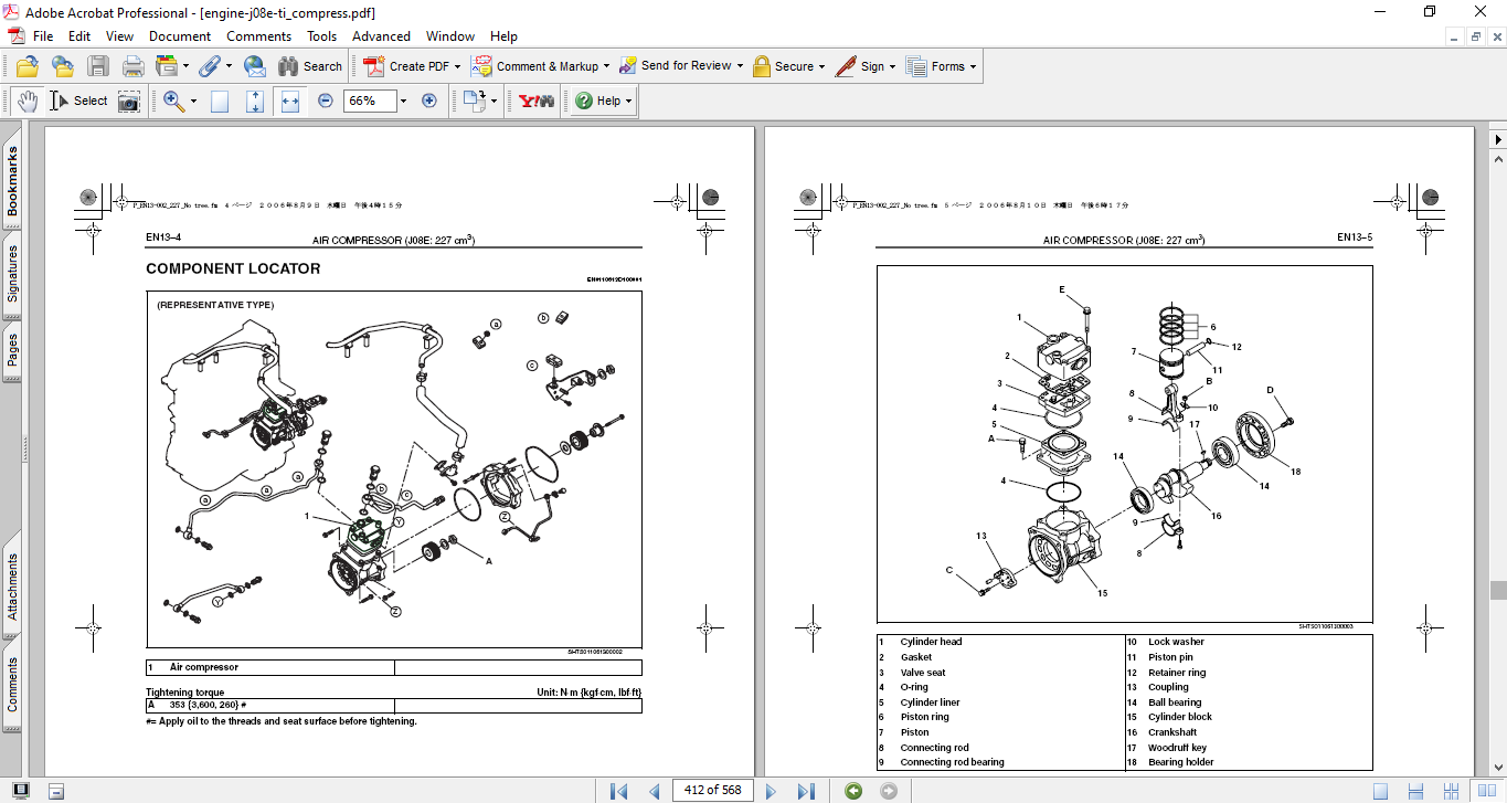 Hino J08E-TI Engine Workshop Repair Manual - Image 4