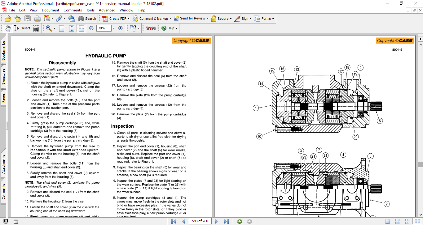Case 921C Loader Service Repair Manual - Image 3