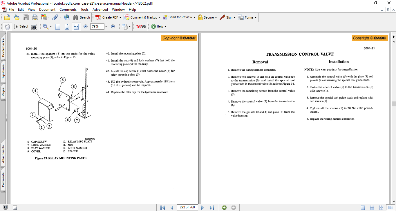 Case 921C Loader Service Repair Manual - Image 4