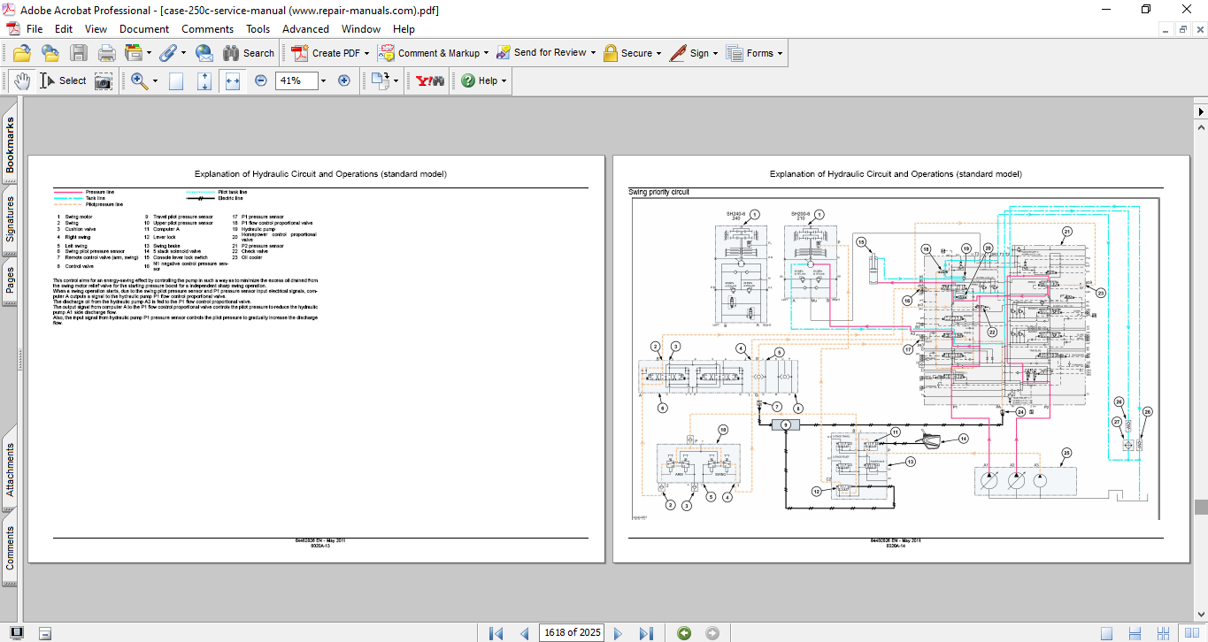 Case CX250C, Case CX250CLR Excavator Service Repair Manual - Image 5
