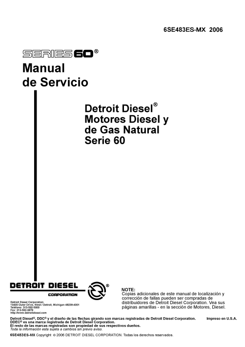 Detroit Diesel Series 60 Diesel and Natural Gas Service Repair Manual - Image 2