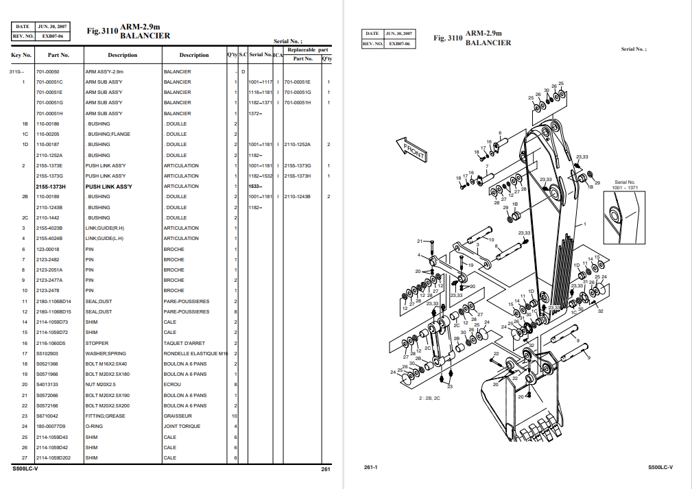 Doosan S500LC-V Excavator Parts Manual - Image 3