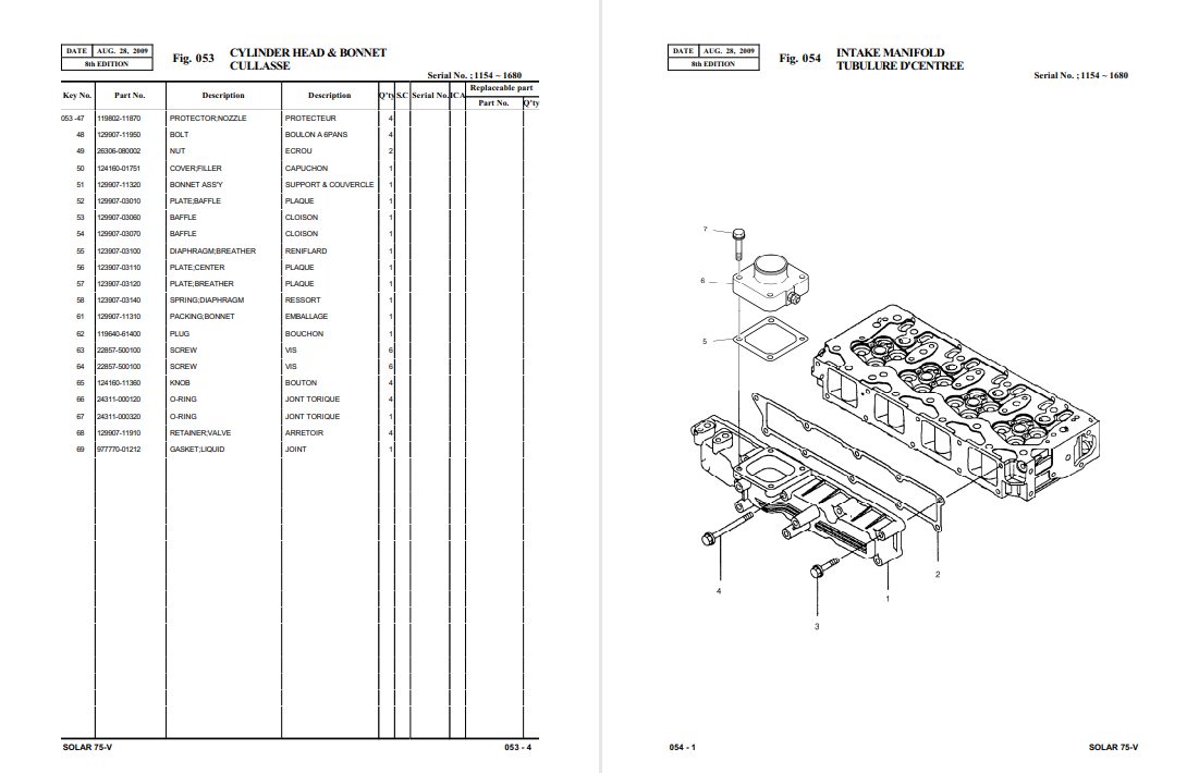 Doosan S75-V Excavator Parts Manual - Image 3
