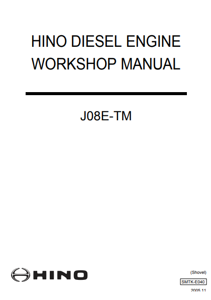 Hino J08E-TM Engine Workshop Repair Manual - Image 2