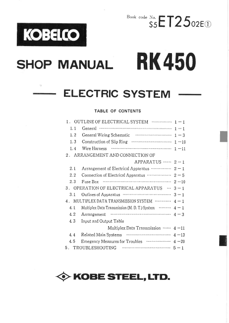 kobelco workshop manual pdf
