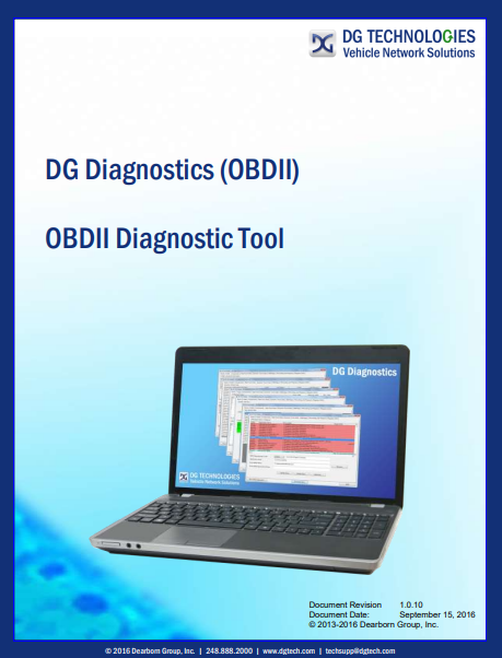 DG Technologies OBDII Diagnostic Tool Technical Manual - Image 5