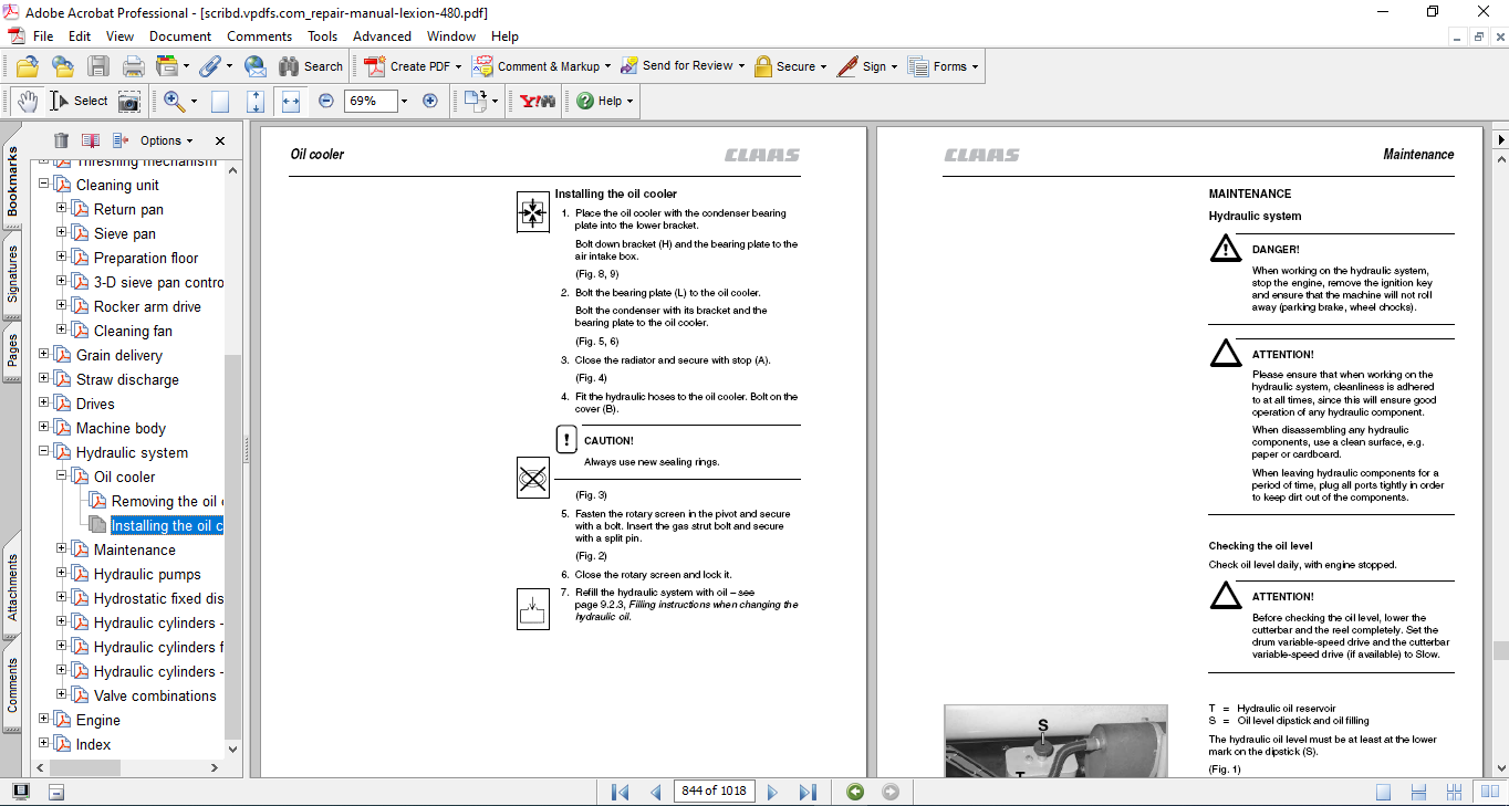 Claas Lexion 480 Service Repair Manual - Image 5