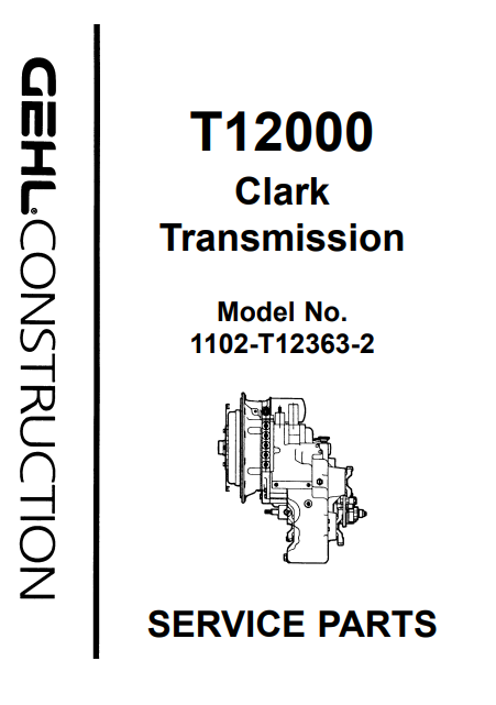 Clark Transmission T12000, T18000 Parts Manual - Image 3